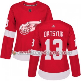 Adidas Maillot de Hockey Detroit Red Wings Pavel Datsyuk 13 2017-2018 Rouge Authentic - Femme